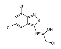 2-chloro-N-(5,7-dichloro-2,1-benzothiazol-3-yl)acetamide结构式