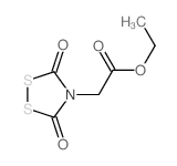ethyl 2-(3,5-dioxo-1,2,4-dithiazolidin-4-yl)acetate结构式