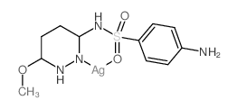 4-amino-N-(3-methoxy-6H-pyridazin-6-yl)benzenesulfonamide; silver(+1) cation结构式