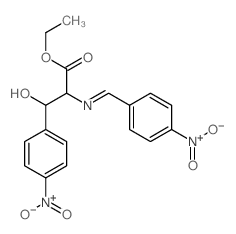 ethyl 3-hydroxy-3-(4-nitrophenyl)-2-[(4-nitrophenyl)methylideneamino]propanoate Structure