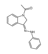 1-acetyl-indolin-3-one-phenylhydrazone结构式