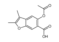 5-acetyloxy-2,3-dimethyl-1-benzofuran-6-carboxylic acid Structure