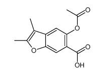 5-acetyloxy-2,3-dimethyl-1-benzofuran-6-carboxylic acid结构式