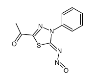 1-(5-nitrosoimino-4-phenyl-4,5-dihydro-[1,3,4]thiadiazol-2-yl)-ethanone Structure