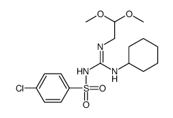 Benzenesulfonamide, 4-chloro-N-((cyclohexylamino)((2,2-dimethoxyethyl) amino)methylene)- picture