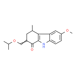 2,3,4,9-tetrahydro-2-(isopropoxymethylene)-6-methoxy-4-methyl-1H-carbazol-1-one结构式