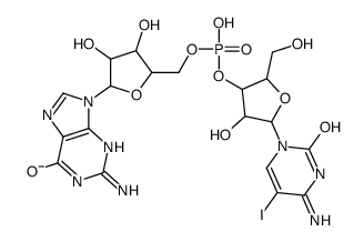 [5-(4-amino-5-iodo-2-oxopyrimidin-1-yl)-4-hydroxy-2-(hydroxymethyl)oxolan-3-yl] [5-(2-amino-6-oxo-3H-purin-9-yl)-3,4-dihydroxyoxolan-2-yl]methyl phosphate Structure