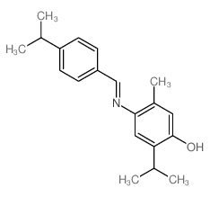 Phenol,5-methyl-2-(1-methylethyl)-4-[[[4-(1-methylethyl)phenyl]methylene]amino]- Structure