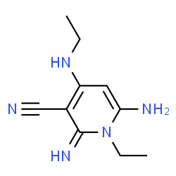 3-Pyridinecarbonitrile,6-amino-1-ethyl-4-(ethylamino)-1,2-dihydro-2-imino-(9CI) picture