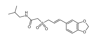 2-[(E)-3,4-(methylenedioxy)cinnamylsulfonyl]-N-isobutylacetamide结构式