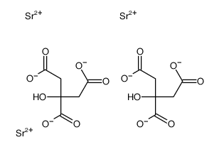 tristrontium,2-hydroxypropane-1,2,3-tricarboxylate结构式