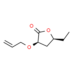 2(3H)-Furanone,5-ethyldihydro-3-(2-propenyloxy)-,(3R,5S)-rel-(9CI) structure