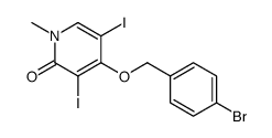 4-[(4-bromophenyl)methoxy]-3,5-diiodo-1-methylpyridin-2-one Structure