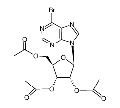 6-bromo-9-(2',3',5'-tri-O-acetyl-β-D-ribofuranosyl)-9H-purine Structure
