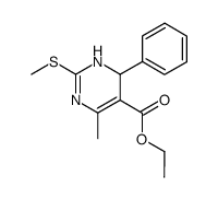 ethyl 6-methyl-2-methylthio-4-phenyl-3,4,5,6-tetrahydropyrimidine-5-carboxylate结构式