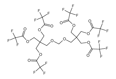 2,2,8,8-Tetrakis(trifluoracetoxymethyl)-4,6-dioxanonan-1,9-diylbis(trifluoracetat)结构式