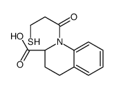 (2S)-1-(3-sulfanylpropanoyl)-3,4-dihydro-2H-quinoline-2-carboxylic acid结构式
