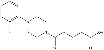 5-[4-(2-fluorophenyl)-1-piperazinyl]-5-oxopentanoic acid结构式