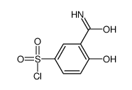 3-carbamoyl-4-hydroxybenzenesulfonyl chloride Structure