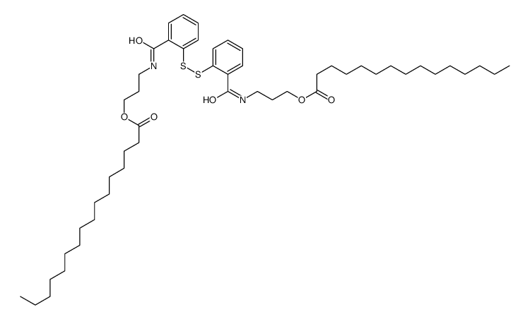 3-[[2-[[2-(3-pentadecanoyloxypropylcarbamoyl)phenyl]disulfanyl]benzoyl]amino]propyl hexadecanoate结构式