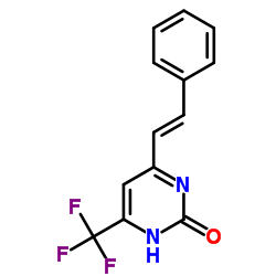 4-[(E)-2-Phenylvinyl]-6-(trifluoromethyl)-2(1H)-pyrimidinone结构式