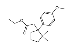 ethyl 2-[1-(4-methoxyphenyl)-2,2-dimethylcyclopentyl]acetate结构式