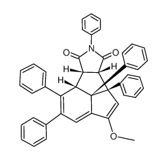 (2a1S,5aS,5bS,8aS,8bS)-2-methoxy-2a1,4,5,7,8b-pentaphenyl-5a,5b,8a,8b-tetrahydrocyclopenta[3,4]indeno[1,2-c]pyrrole-6,8(2a1H,7H)-dione Structure