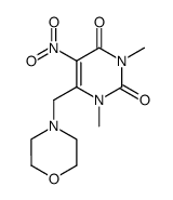 1,3-dimethyl-6-morpholinomethyl-5-nitrouracil Structure