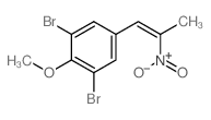 1,3-dibromo-2-methoxy-5-[(Z)-2-nitroprop-1-enyl]benzene structure