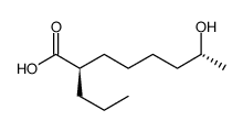 (2R,7R)-7-hydroxy-2-propyloctanoic acid Structure