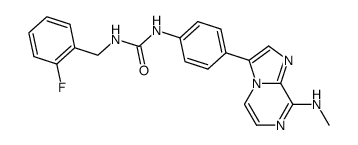 1-(2-Fluoro-benzyl)-3-[4-(8-methylamino-imidazo[1,2-a]pyrazin-3-yl)-phenyl]-urea结构式