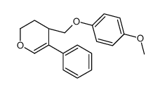 (4R)-4-[(4-methoxyphenoxy)methyl]-5-phenyl-3,4-dihydro-2H-pyran结构式