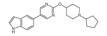 5-[2-(1-cyclopentylpiperidin-4-yl)oxypyrimidin-5-yl]-1H-indole Structure