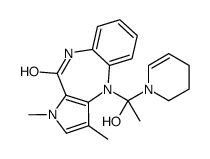 Pyrrolo(3,2-b)(1,5)benzodiazepin-10(1H)-one, 4,9-dihydro-1,3-dimethyl- 4-(1-piperidinylacetyl)- Structure