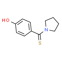 Methanethione, (4-hydroxyphenyl)-1-pyrrolidinyl-结构式