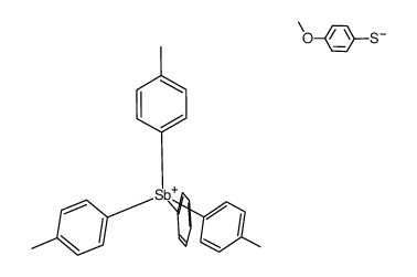 tri(p-tolyl)phenylantimony p-methoxyphenylmercaptide结构式
