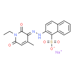 sodium 2-[(1-ethyl-1,6-dihydro-2-hydroxy-4-methyl-6-oxo-3-pyridyl)azo]naphthalene-1-sulphonate结构式