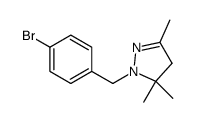 1-(4-bromobenzyl)-3,5,5-trimethyl-4,5-dihydro-1H-pyrazole结构式