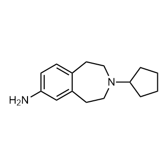 3-Cyclopentyl-2,3,4,5-tetrahydro-1H-benzo[d]azepin-7-amine structure