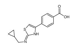 4-[2-(cyclopropylmethylamino)-1,3-thiazol-4-yl]benzoic acid结构式