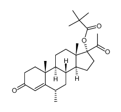 6-methylprogesteron-17-pivalate结构式