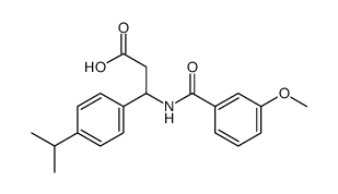 Benzenepropanoic acid, β-[(3-methoxybenzoyl)amino]-4-(1-methylethyl)结构式