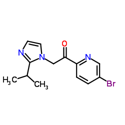 1-(5-Bromo-2-pyridinyl)-2-(2-isopropyl-1H-imidazol-1-yl)ethanone结构式