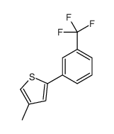 4-methyl-2-[3-(trifluoromethyl)phenyl]thiophene结构式