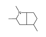 1,2,4-trimethyl-3,3a,4,5,6,6a-hexahydro-2H-cyclopenta[b]pyrrole结构式