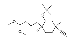 (1S,4R)-4-(4,4-dimethoxybutyl)-1,4-dimethyl-3-((trimethylsilyl)oxy)cyclohex-2-ene-1-carbonitrile结构式