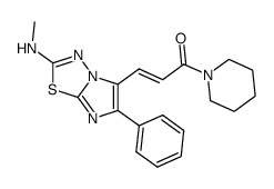 N-[β-(2-methylamino-6-phenylimidazo[2,1-b]-1,3,4-thiadiazol-5-yl)-E-propenoyl]piperidine Structure