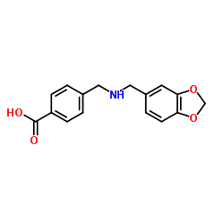 4-{[(1,3-Benzodioxol-5-ylmethyl)amino]methyl}benzoic acid结构式