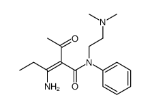 2-acetyl-3-amino-N-[2-(dimethylamino)ethyl]-N-phenylpent-2-enamide结构式