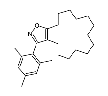 (E)-7,8,9,10,11,12,13,14,15,16-Decahydro-3-(2,4,6-trimethylphenyl)-6H-cyclopentadecaisoxazol结构式